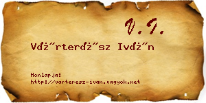 Várterész Iván névjegykártya